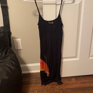 Short xsmall black dress with a fish